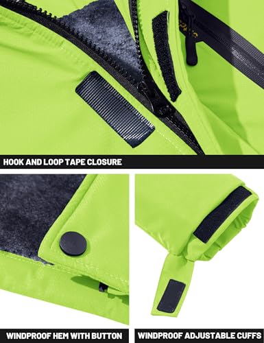 Image of TACVASEN Men's Winter Skiing Jackets Water Resistant Fleece Coats Insulated Thermal Snowboard Jacket Parka Raincoat with Hood