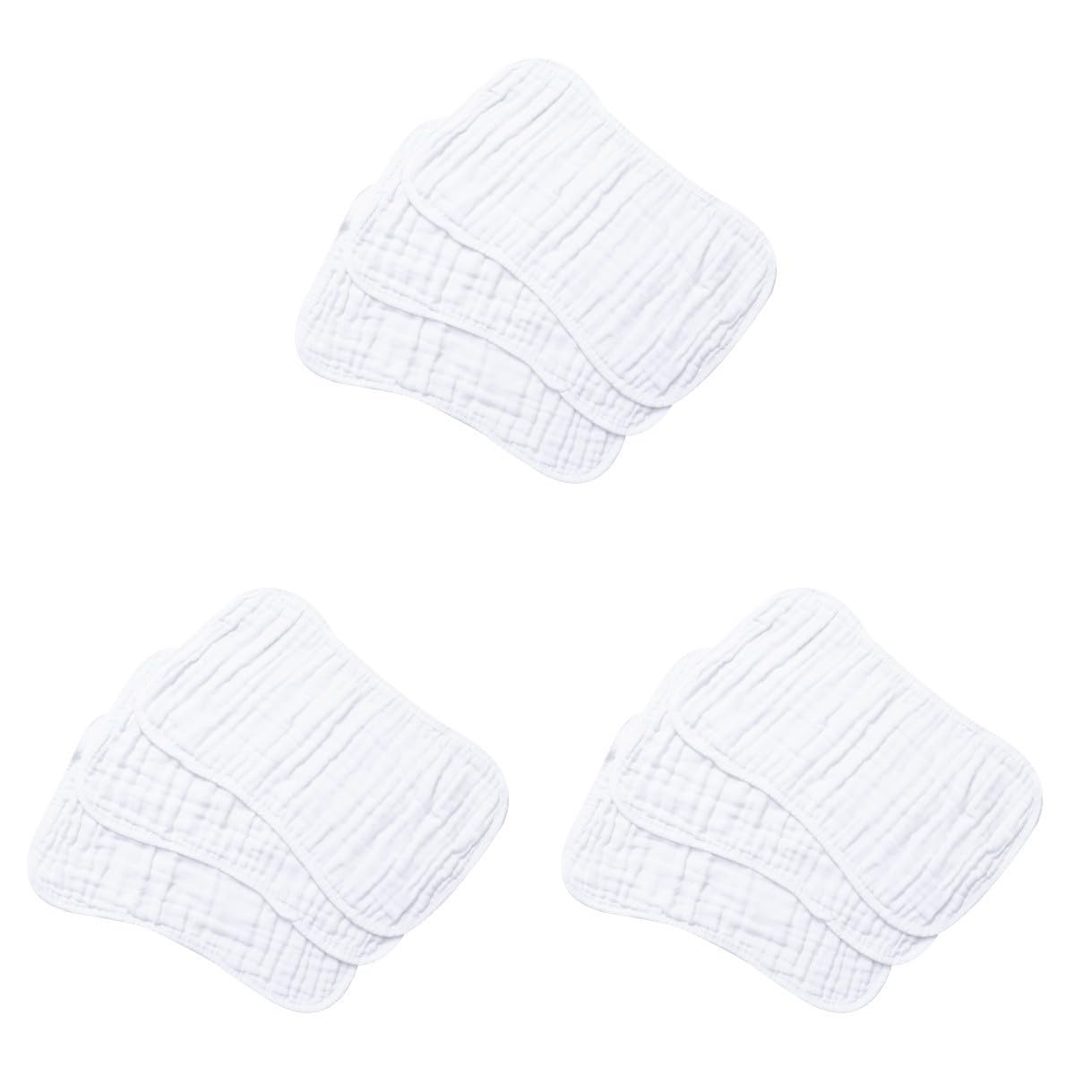 ibasenice 3st Handtücher Babylätzchen Milchspuckunterlage Aufstoßen Lätzchen Baby Spuckkissen Baby Schulterpolster Taschentuch Handtuch Babyschal Neugeboren Weiß