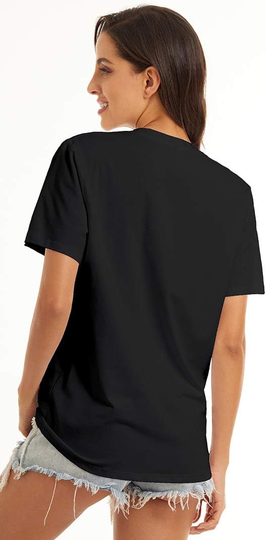 Women's Loose Short Sleeve Crewneck T-Shirt Basic Casual Solid Tops - Image 4