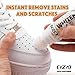 COZGO White Shoe Polish for Sneaker, Scuff Cover Shoe Whitener Whiteness on White Shoe Sneaker Leather Canvas, Mesh, Tennis, PU, Fabric, Foam and Rubber