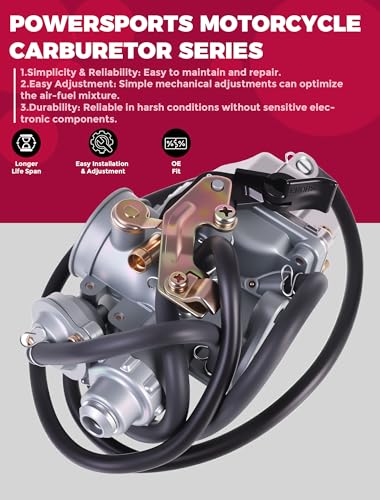 Image of Carburetor For Honda Recon 250 1997-2006 TRX250TE TRX250TM 2002-2006 With Air Filter