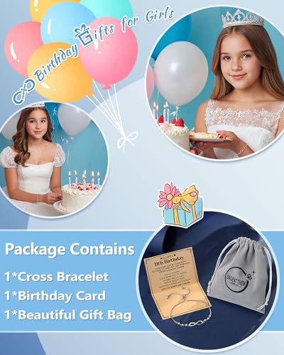 UNGENT THEM Gifts for 11 Year Old Girl Birthday Ideas Bracelet 11th Birthday Decorations for Girls