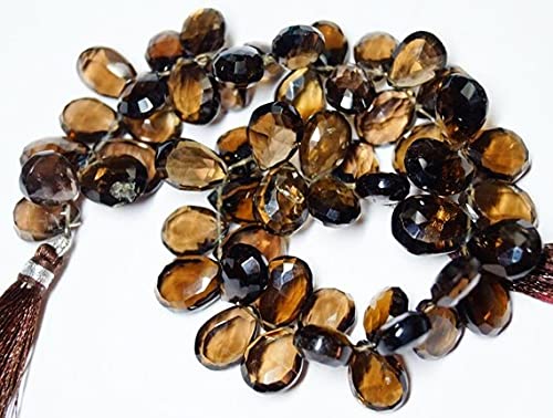 Quartz fumé naturel briolettes poires de LKBEADS pour haute joaillerie