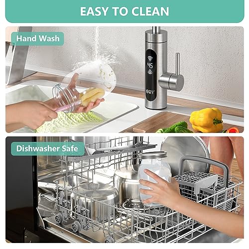 Cinnani Sprossenglas Keimglas 2er Set, 2 x 1000ml Sprossenglas mit 2 Edelstahl Deckel, 2 Einstellbare Halterung und 1 Tablett, Keimgerät Ideal für Alfalfa Brokkoli Radieschen Mungobohnen