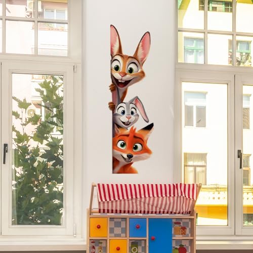 Vinilo Decorativo 3D Animales Cartoon Adhesivo Removible miniatura 4