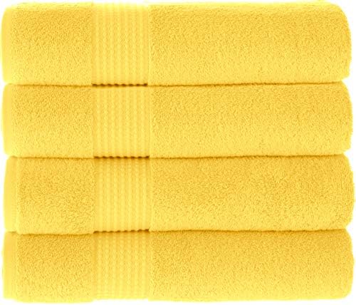 Maura Basics Performance Bath Towels with Hanging Loop. 30”x56” American Standard Towel Size. Soft, Durable, Long Lasting and Absorbent 100% Turkish Cotton Bath Towels Set for Bathroom