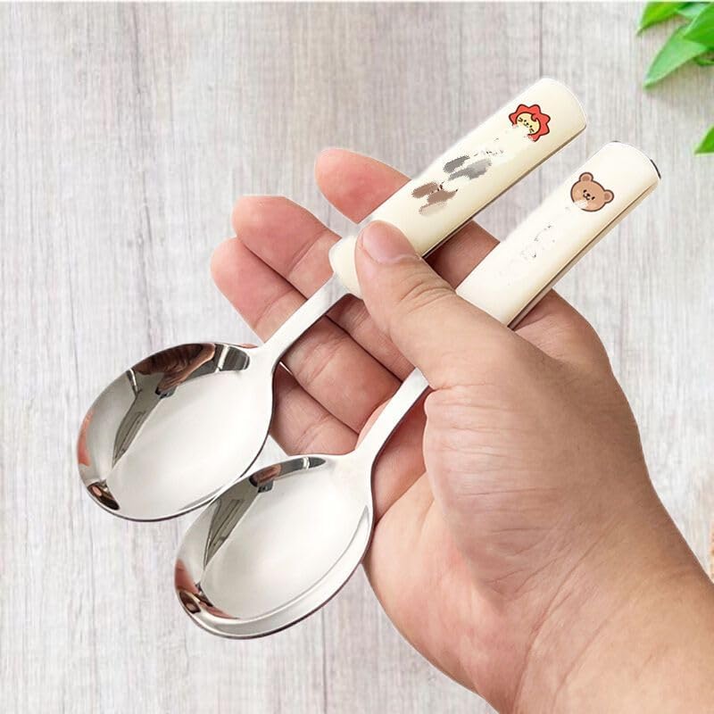 304不锈钢勺子 Stainless Steel Long handled soup spoons，Spoons,Meal spoon 吃饭勺子 Stainless Steel Long handled soup spoons，Spoons,Meal spoon 家用调羹成人喝汤加厚平底勺加深汤匙 Household Cleaning，Kitchen Storage Essentials