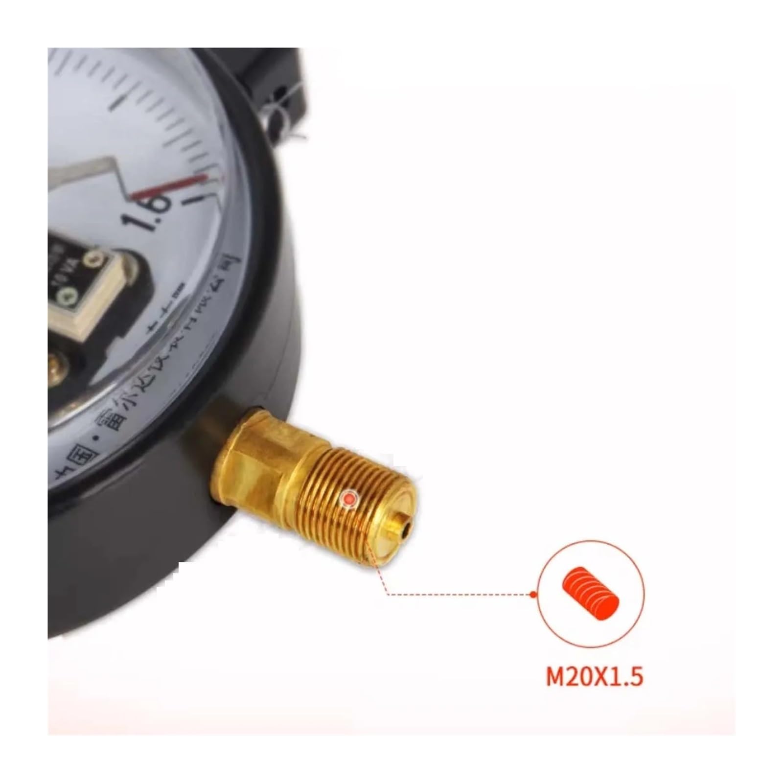 Ciśnieniomierz, Manometry elektryczne o średnicy 150 mm ze wszystkimi konstrukcjami ze stali nierdzewnej M20 * 1,5(0-2.5Mpa)
