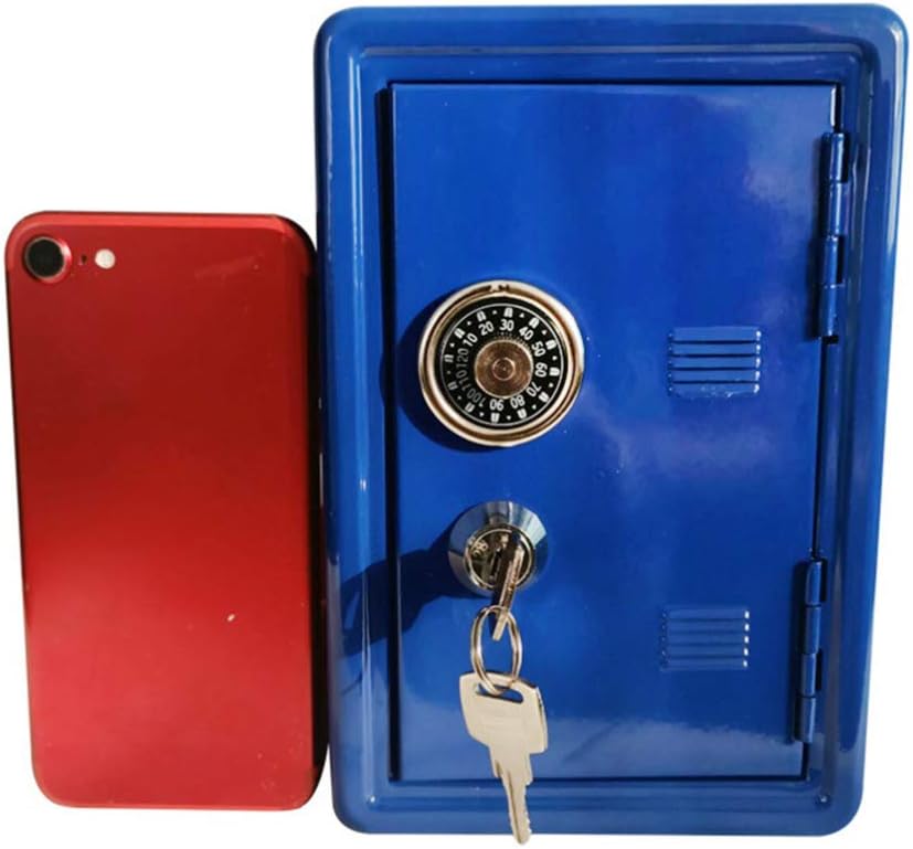 Metal Safe Box Piggy Bank Safe Saving Box Locking Money Box Money Storage Box Desktop Money Pot for Kids