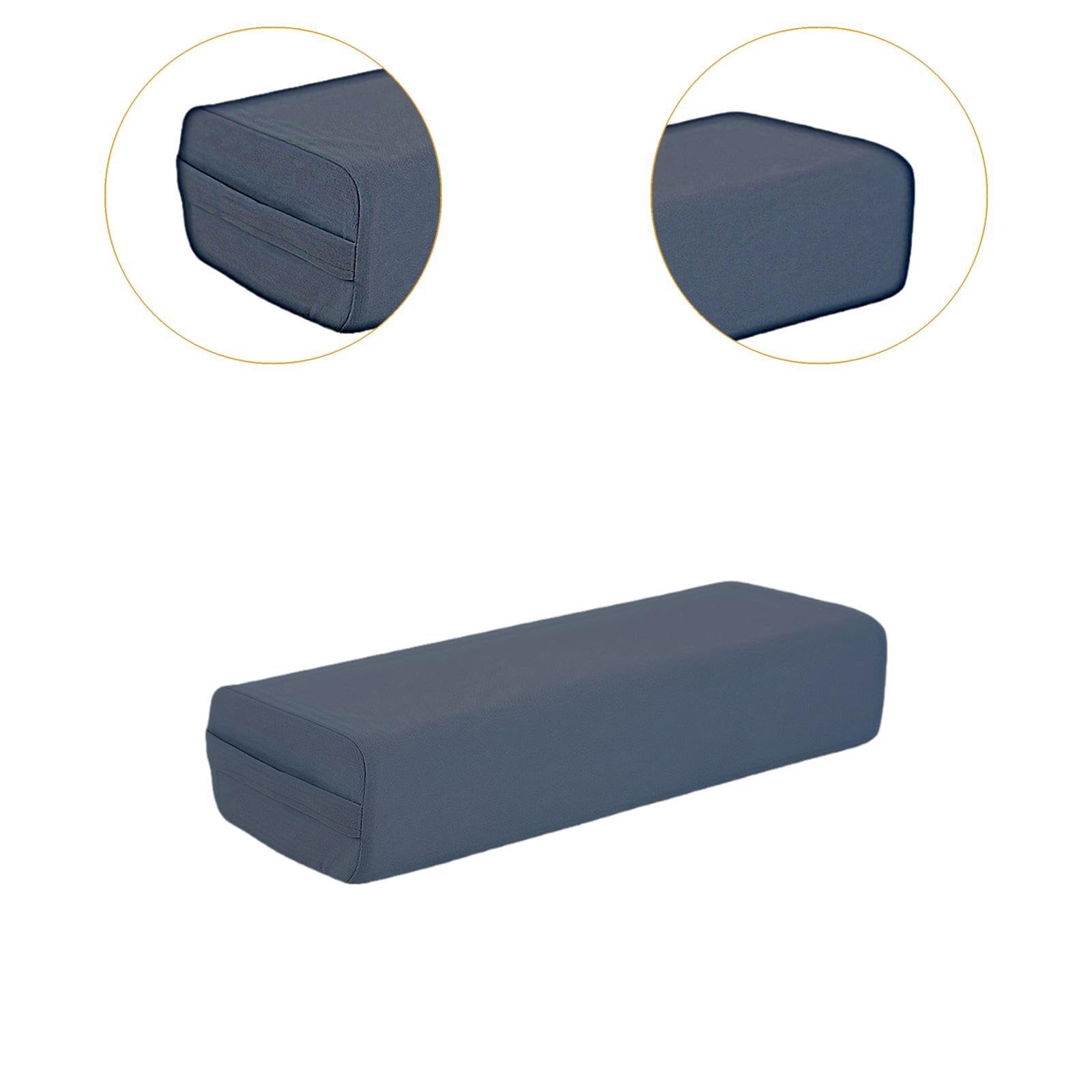 #N/A/a Cojín de con Funda extraíble, Transpirable, Rectangular y asa para meditación y relajación, Azul Oscuro