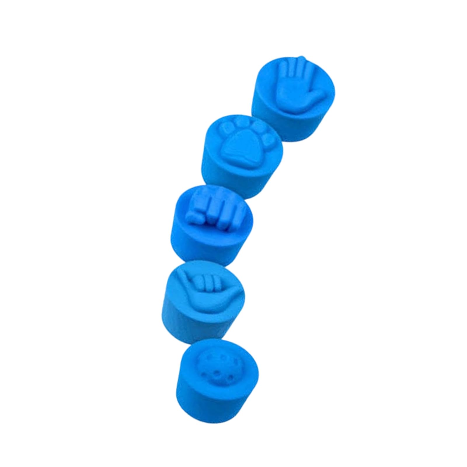 Cazstyk Blue Paddle Sport Accessories 5 Piece Silicone End Stoppers, Soft Handle Caps For Team Practice And Shared Gear Set Replacement Grip Accessory Training Gear