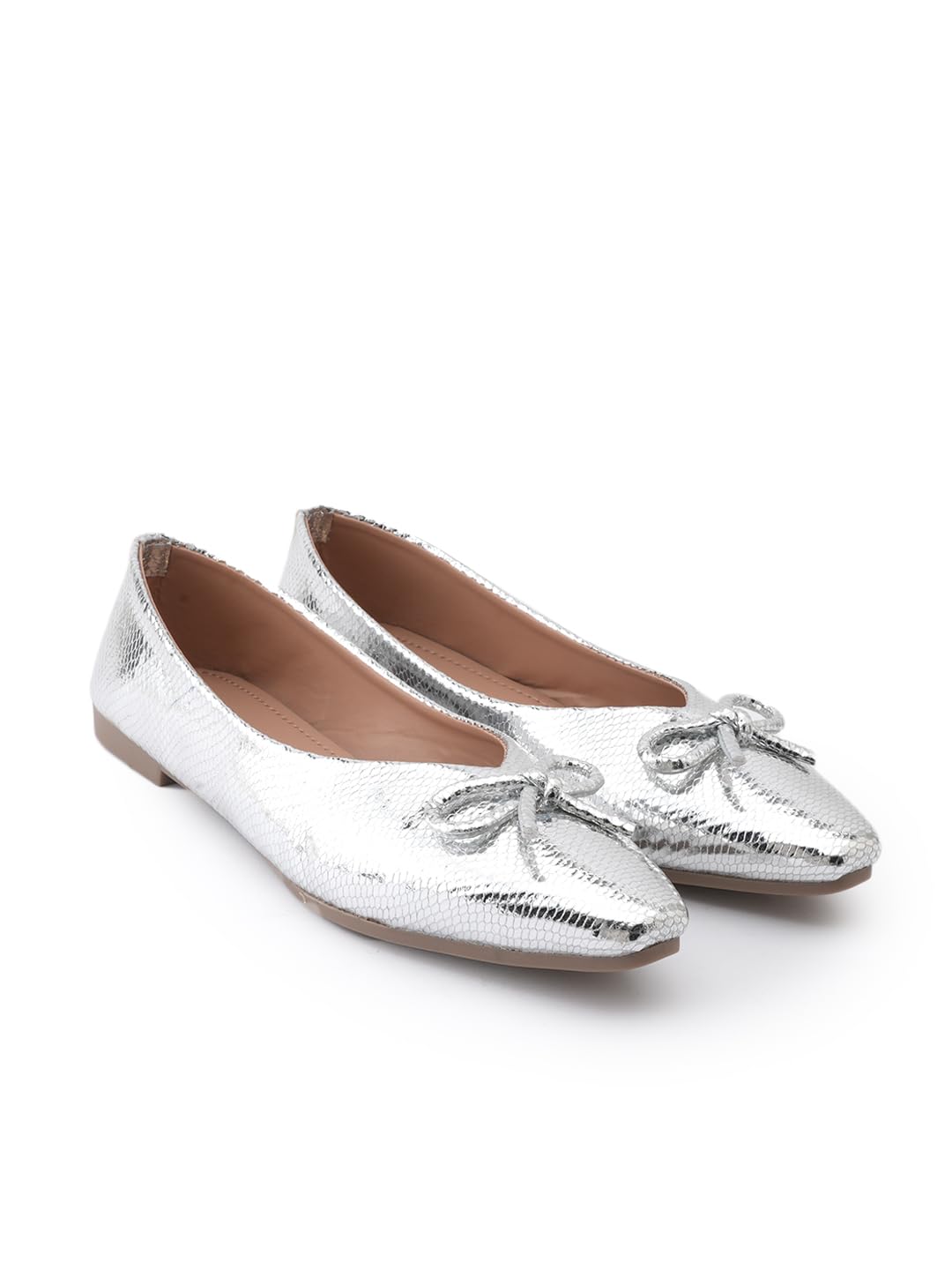 Square Toe Embellished Ballerinas with Bows for Women-image-14