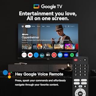 FPD 32 inch Smart TV HD 720p LED Google TV with Google Play and Google Cast Built-in, HDR 10, Dolby Audio, Voice Remote, Stream Live TV(Palette-Series, CG32-P3, 2025 Model)