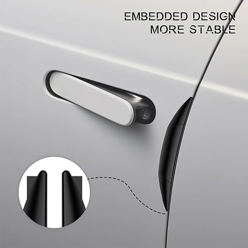 Miniatura 5 de 4 tiras de parachoques para puerta de automóvil, protectores de borde de puerta de automóvil, protector autoadhesivo para puerta de automóvil,