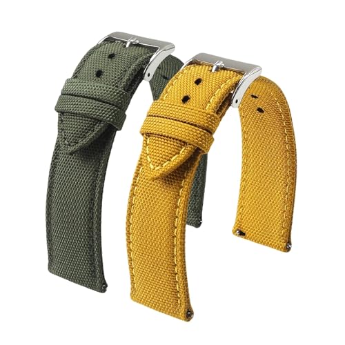 Correa de reloj de tela de vela de 21mm con pasadores de liberacion rapida 2
