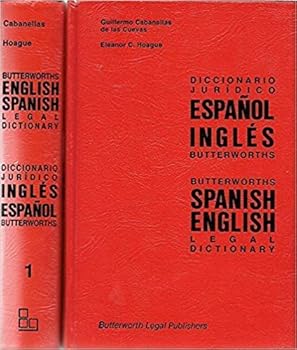 Hardcover Butterworths Spanish/English legal dictionary =: Diccionario juri´dico espan~ol/ingle´s Butterworths Book