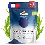 LALEA Bio Blaue Spirulina Pulver 25 g (Phycocyanin) – Natürliches blaues Lebensmittelfärbemittel (E18) – Für Smoothies, Joghurt & Backen – Intensiv blauer Spirulina-Extrakt