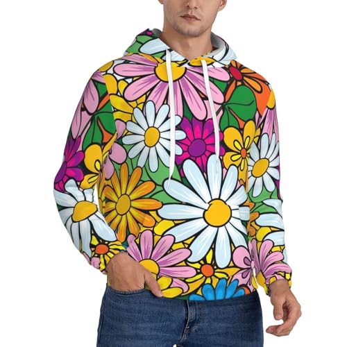 Sweat à capuche homme imprimé fleurs pour vos voyages et séances de gym
