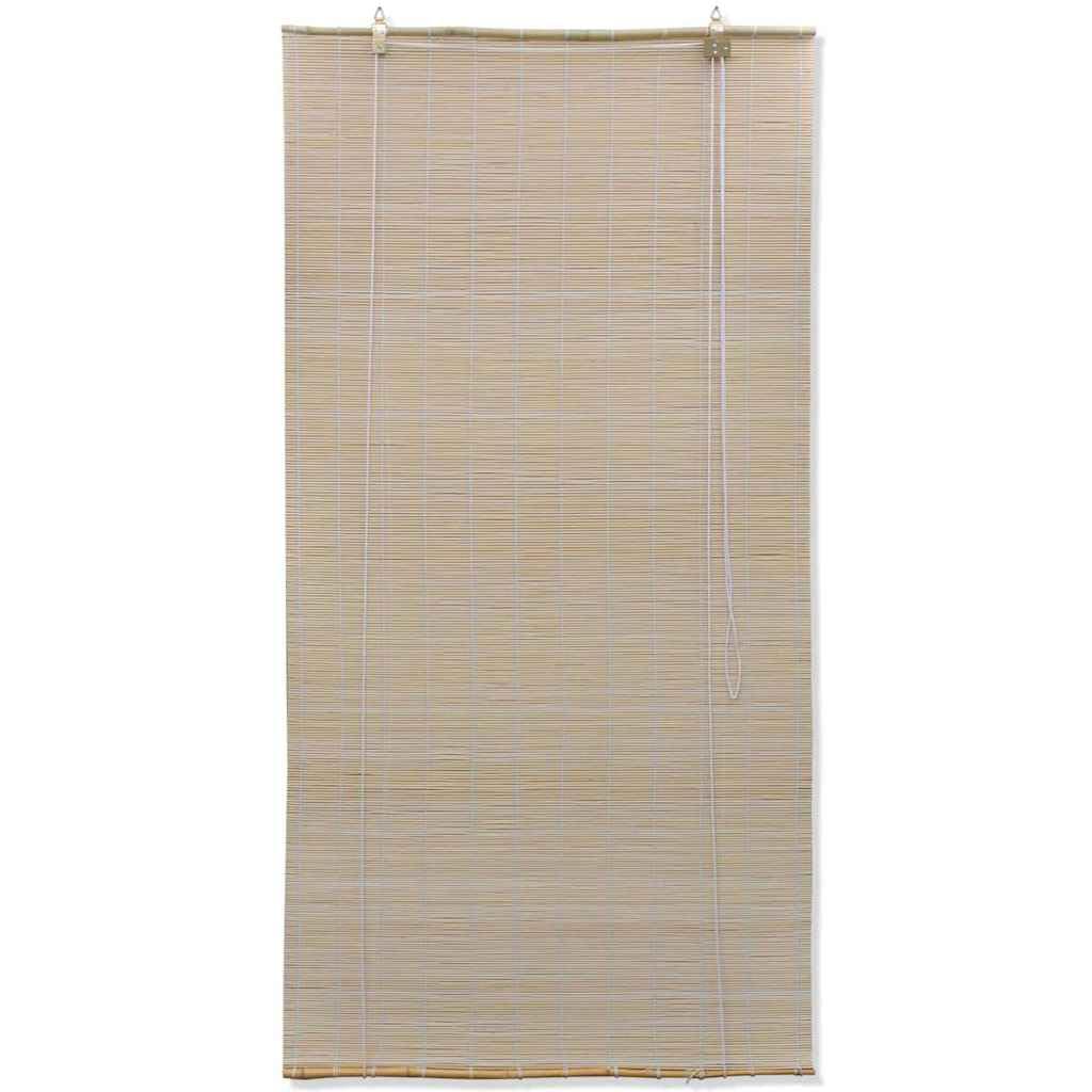 Lot de 2 Store Enrouleur en Bambou, Stores à Rouleau Bambou Naturel 2 pcs 120x160 cm