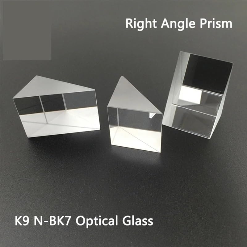 Lot de 2 prismes réfléchissants en Verre K9 20 x 20 x 20 mm, Prisme à Angle Droit for la réflexion d'image Optique