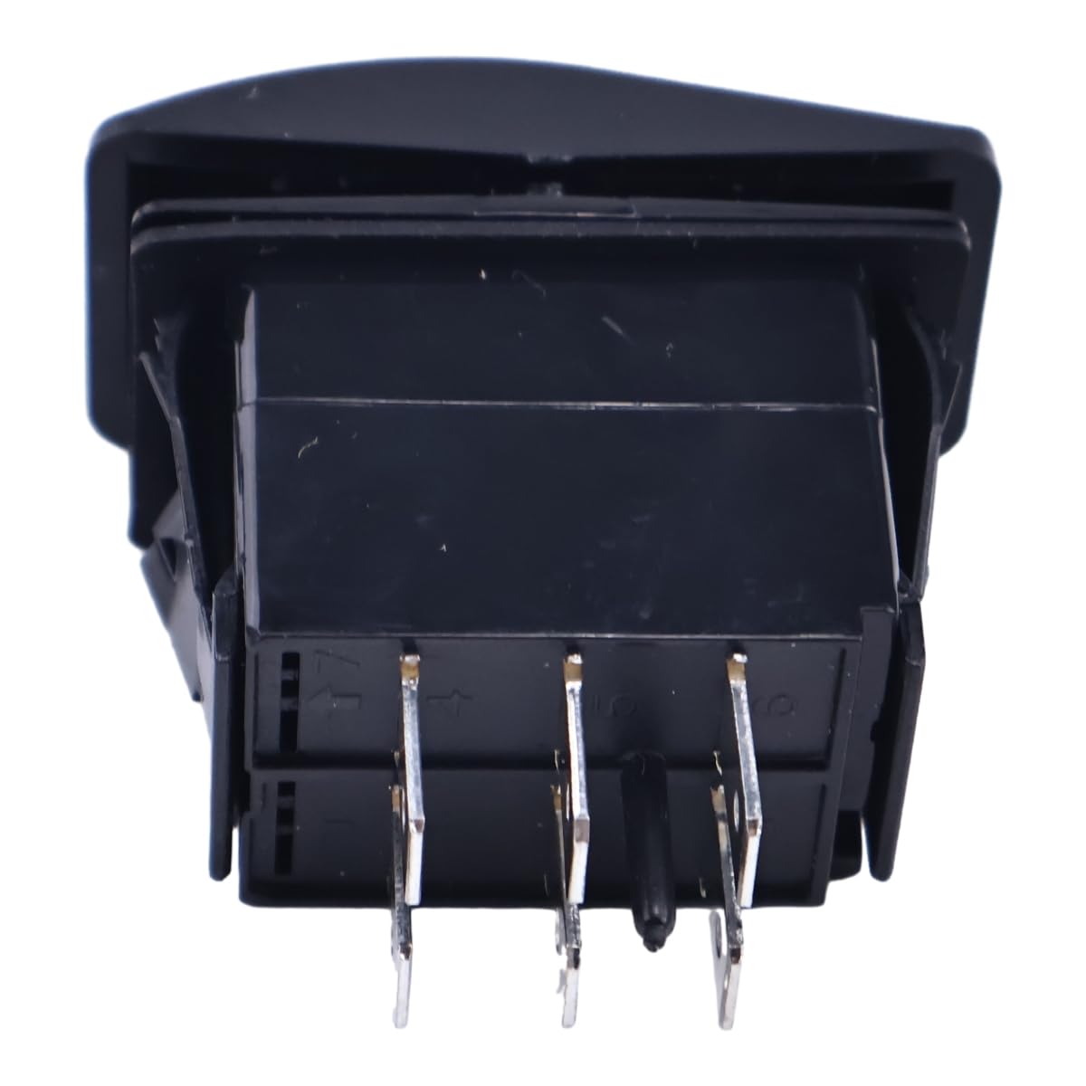 JZGRDN 20A 12VDC Rocker Switch VLD1S00B-AZC00-000 VLD1S00BAZC00000 Compatible with (ON)-Off-(ON) Sealed Non-Illuminated 6 Connections