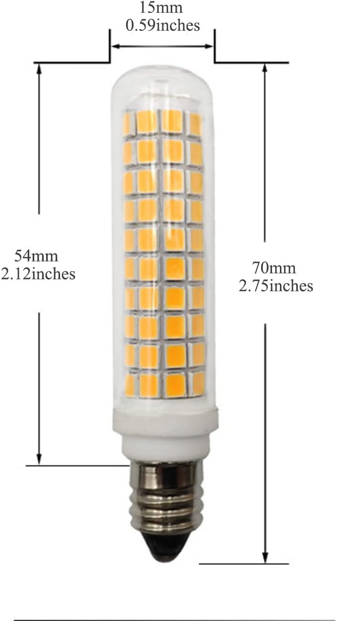 E11 LED Bulb Dimmable10w (4 Pack)- All-New-(102LEDs) 100W Equivalent, 1000lm, 110-130V, Warm White 3000K, E11 Base, Dimmable Candelabra LED Lamp for Home Light
