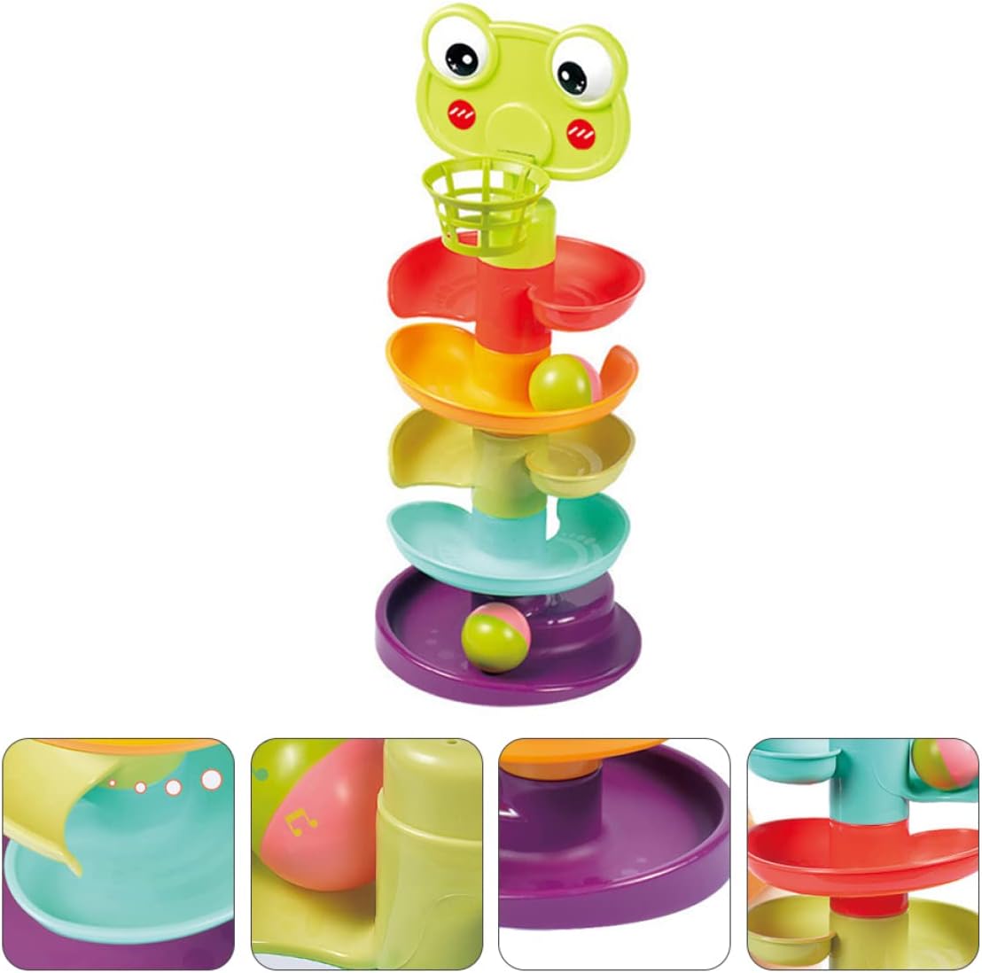 1 Set Kid Stack Toys Funny Animal Track Assemble Toys Abs Material and Safe for Kids Random Style