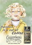 Barista-Zubehör Poster „Happiness is a cup of coffee“ by Guggenheimer Coffee. Kunstdruck 50 x 70cm.