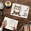 Pochoir Chat Furtif FINGERINSPIRE - 29,7x21cm Réutilisable - Pour Peinture Mur, Bois, Tissu - DIY Déco