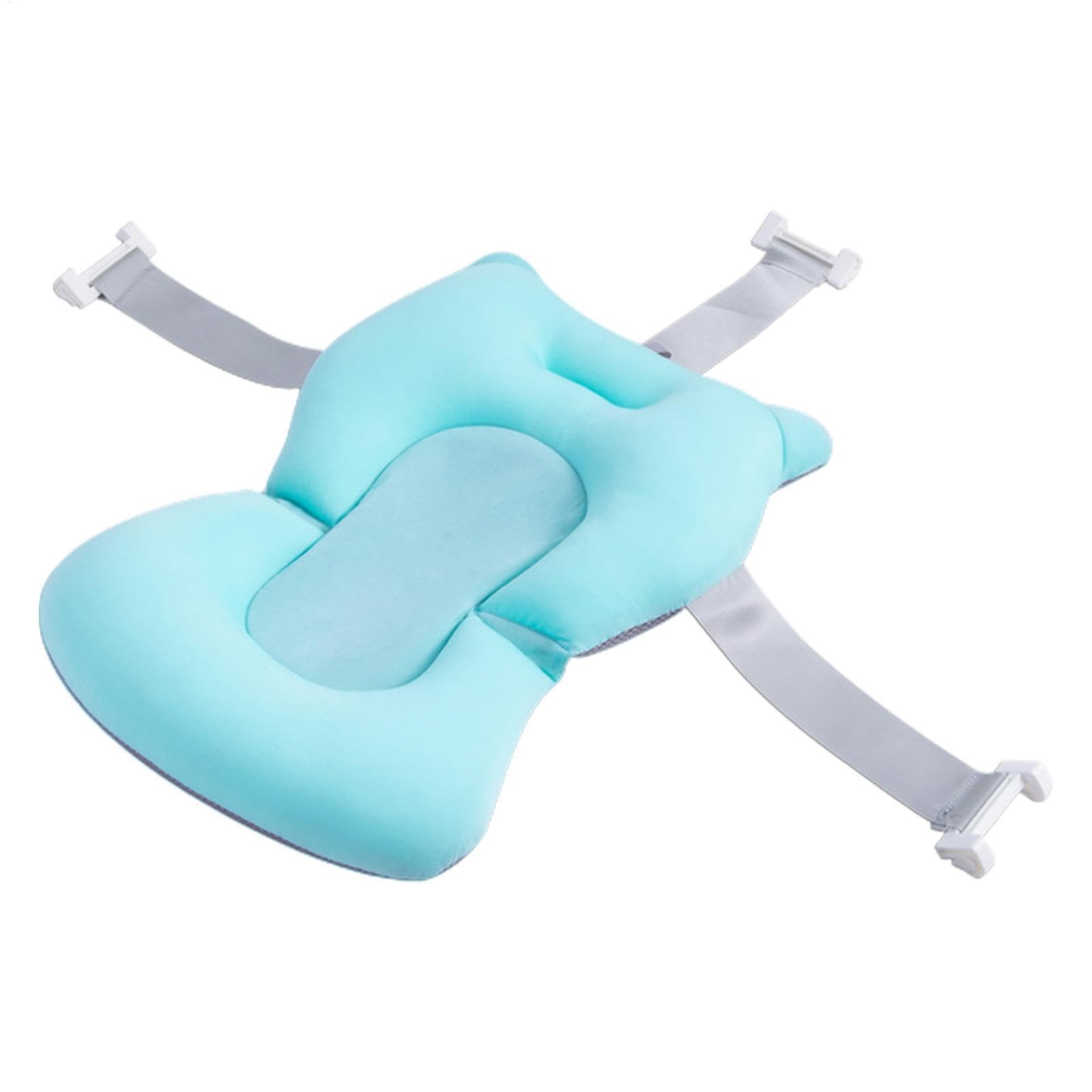 Réducteur De Baignoire Pour Bébé, Coussin De Bain Bebe Baignoire, Tapis De Bain Antidérapant Support Siège De Bain, Coussin Flottant De Baignoire De 0 À 18 Mois, 3 Points Fixe, Antidérapant