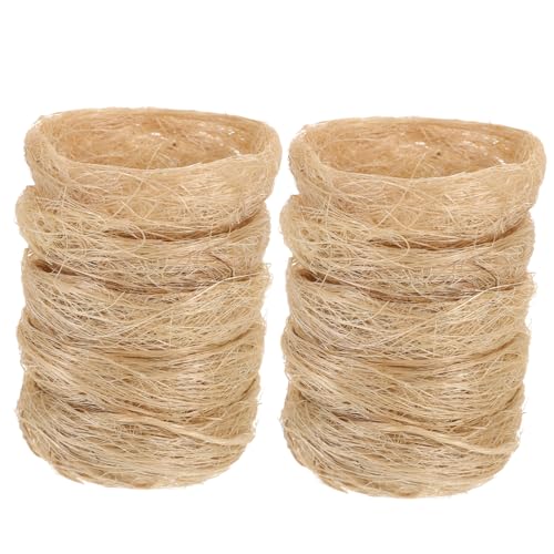 HAKIDZEL 10Pcs Rustic Artificial Bird Nest Ornaments Simulation Bird Houses for Garden Decor Crafts and Party Decorations for Easter Weddings and Photography Props