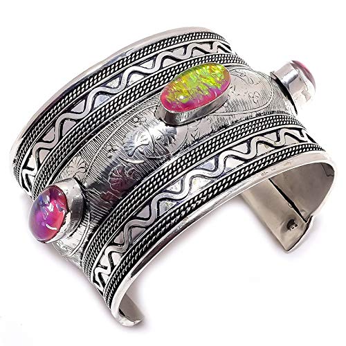 Bracelet ajustable opale rose en argent fini les bijoux trop petits