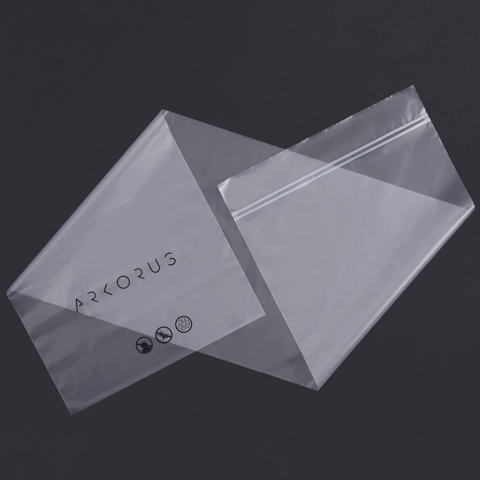 Arkorus Lot (20) Sacs Robustes de Rangement refermables pour Skate, Sac sans Acide pour entreposage et Stockage avec Fermeture à glissière pour Skateboard et Planche à Roulette