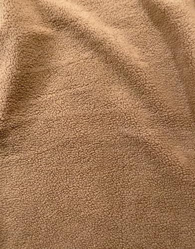 Luxurious Solid Golden Brown Sherpa Fleece Fabric - Soft, Cozy, and Perfect for All Your Crafting Needs!
