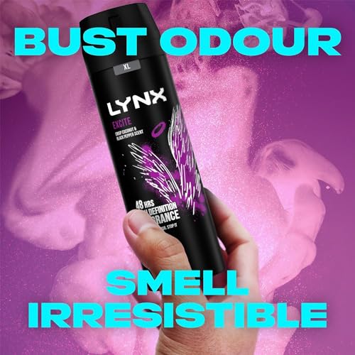 Lynx XL Body Spray 48-Hours High Definition Men's Fragrance Protect from Sweat and Odour with the Unique Scent Masculine Deodorant Spray for Men, 200ml (Excite, Buy 6) - Image 5
