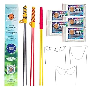 Bubble Brothers Riesen-Seifenblasen Set mit 3 Stäben