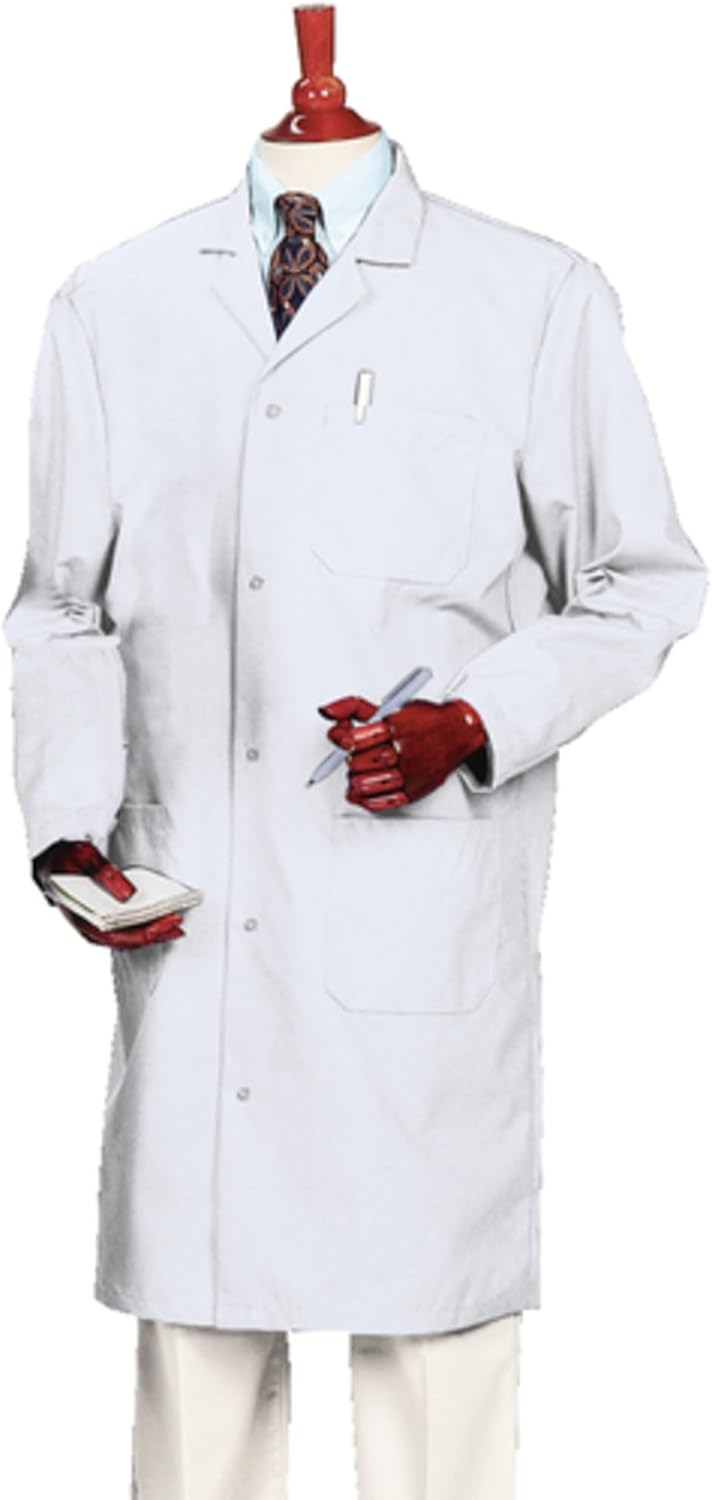 Superior Uniform Unisex Microstat ESD Lab Coats, WORKLON 425-5XL Blue Short