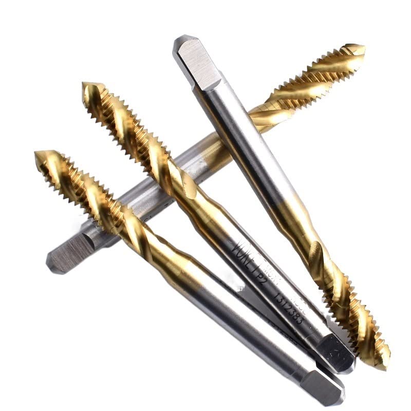 GatherTOOL 1PC * HSSE with Spiral Fluted Tap M3 M3.5 M4 M4.5 M5 M5.5 M6 M7 M8 M9 X0.5 X0.75 X0.8 X1.25 Metric Machine Screw Thread Taps (Color : M4X0.7, Size : 1PC)