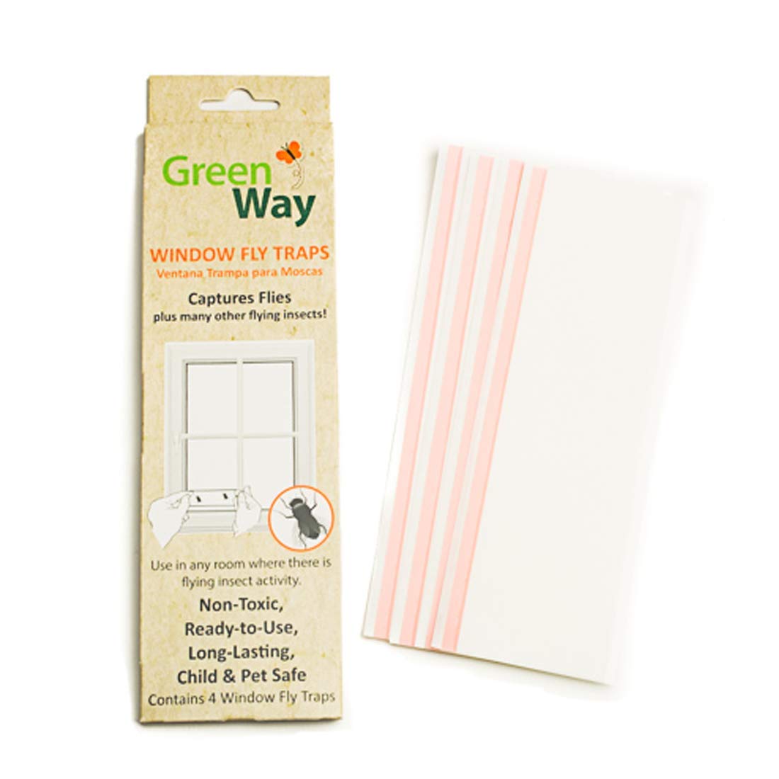 Buy GreenWay Window Fly Trap 12 Boxes 48 Fly Glue Traps Heavy