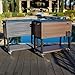 Permasteel 80-Quart Outdoor Patio Cooler with Wheels | Beverage Rolling Cooler for Backyard Deck, PS-A205-80QT-GY, Wood Grain Accent, Gray