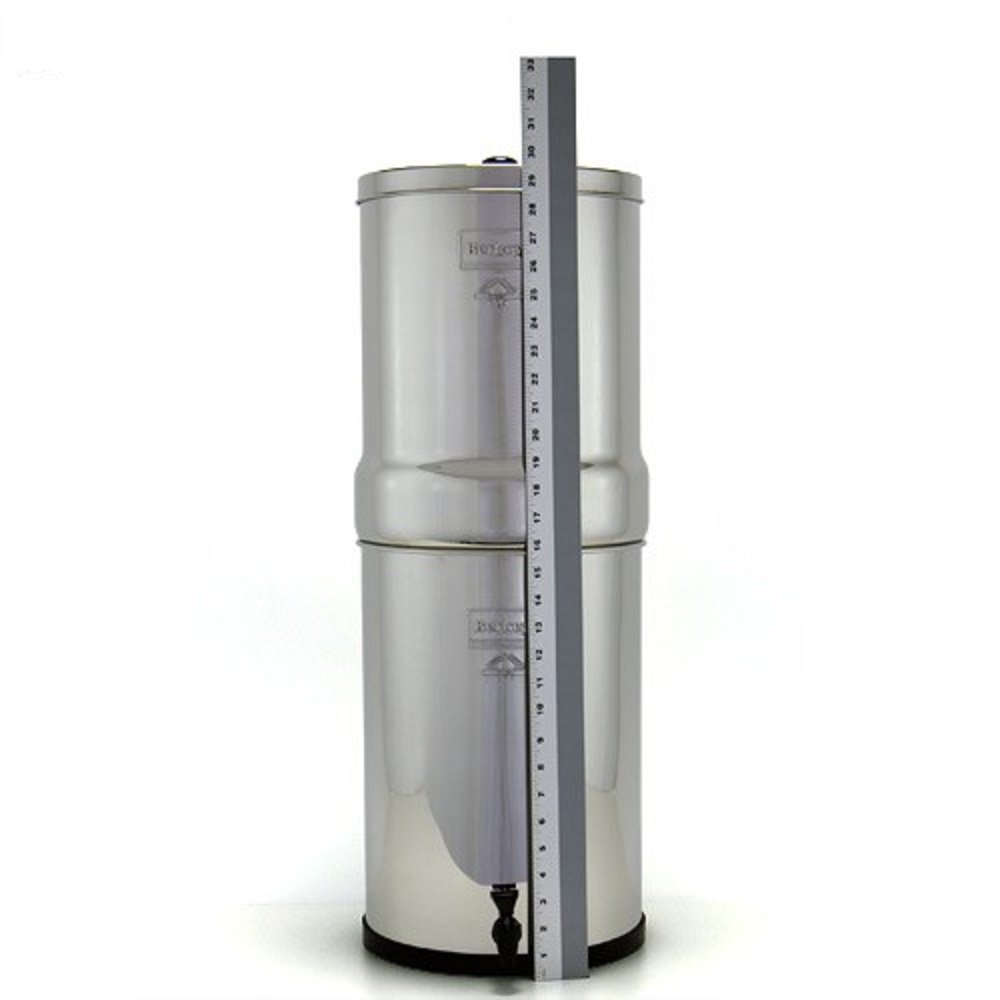 Crown Berkey Gravity-Fed Water Filter System 6 Gallon with 2 Black Berkey Elements, 2 PF-2 Fluoride and Arsenic Reduction Elements