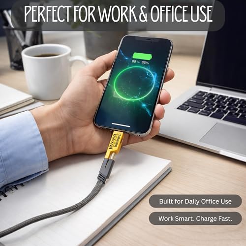 Image of Umake 65W 4-in-1 Fast Charging Cable with USB-A & Type-C Input, Type-C /Lightning /Micro USB Output, Compatible with iPhone, Samsung Galaxy, OnePlus & Android Devices