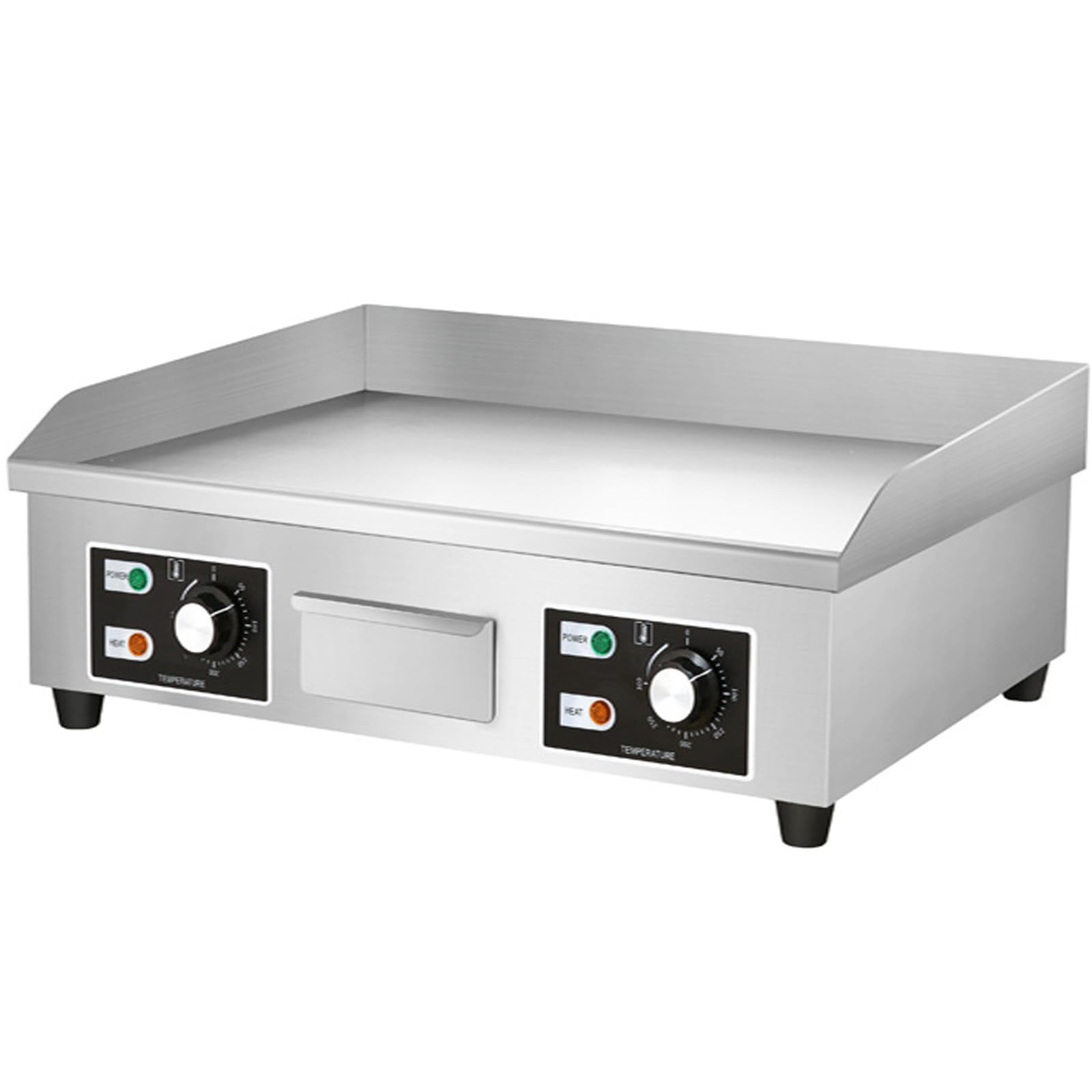 Plancha Eléctrica Profesional 4400W 50 A 300°C Plancha Cocina Eléctrica Plancha De Asar De Acero Inoxidable para Barbacoa Parrilla Tocino Huevo Chorizo Freidora Panqueques 73X40 Cm