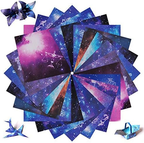 Origami Paper Double Sided, Night Sky Constellation Handcrafts Paper for Kids, 150 Sheets 15 X 15cm Square Decoration Paper for Arts and Crafts Projects