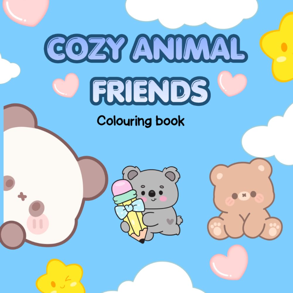 Cozy Animal coloring book - Coloring pages for Gentle & cozy living: Relaxing coloring pages for all ages