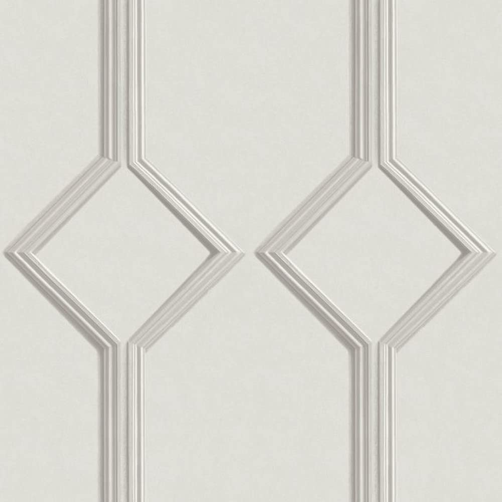Belgravia Decor Azzurra Panel Off White Wallpaper 9503-3D Effect Wood Panel