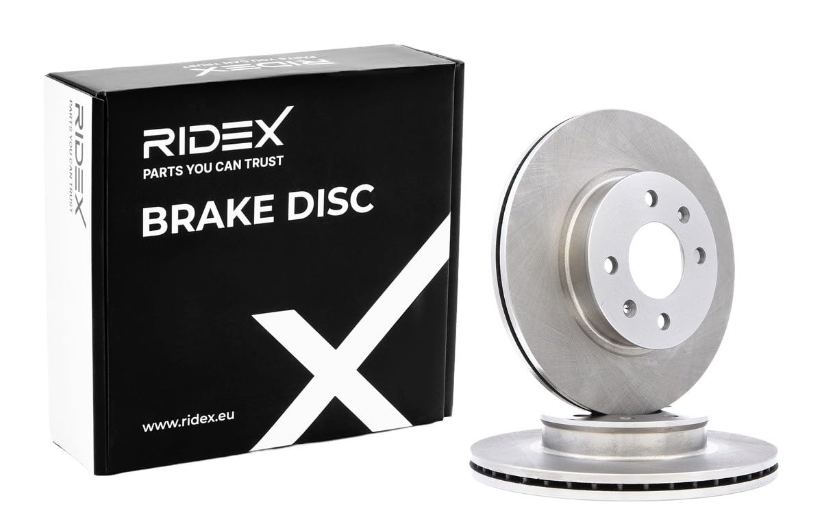 RIDEX 82B0065 2x Disco freno Anteriore senza viti/bulloni Compatibilità con HYUNDAI GETZ TB