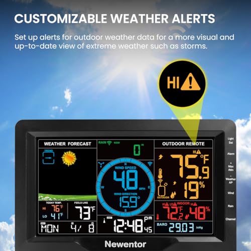 Newentor Q9-Z-B Weather Station With Rain Gauge And Wind Speed thumb #4