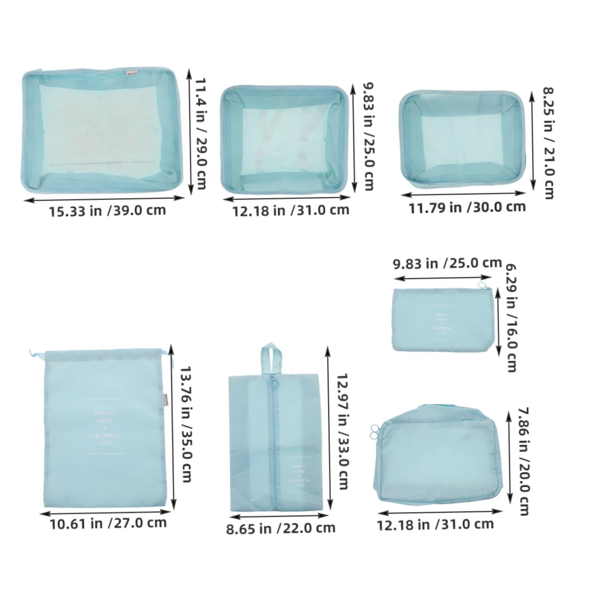 Beavorty Set 14 Pezzi Cubi da Viaggio Leggeri Oxford Design Multicompartment per Organizzatori Valigia, per Viaggi Lunghi e Vacanze
