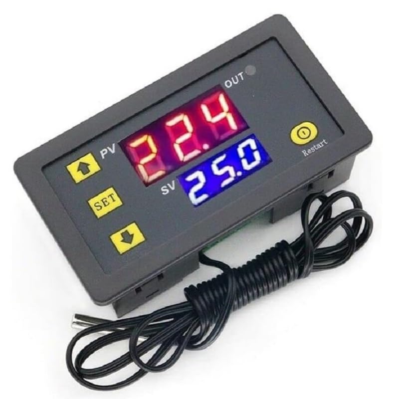 Termostat - Oda Termostatı - Dijital Termostat - W3230 Dijital Termostat 220V | LCD Ekranlı Röle Çıkışlı Sıcaklık Kontrol Cihazı - Isıtma Soğutma için Akıllı Termostat